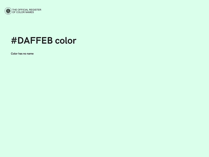 #DAFFEB color image