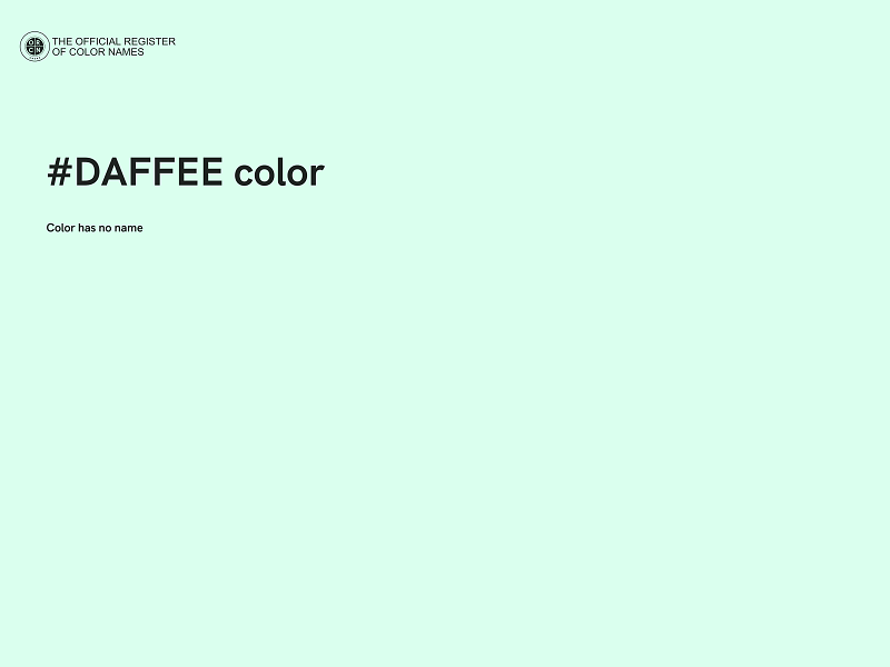 #DAFFEE color image