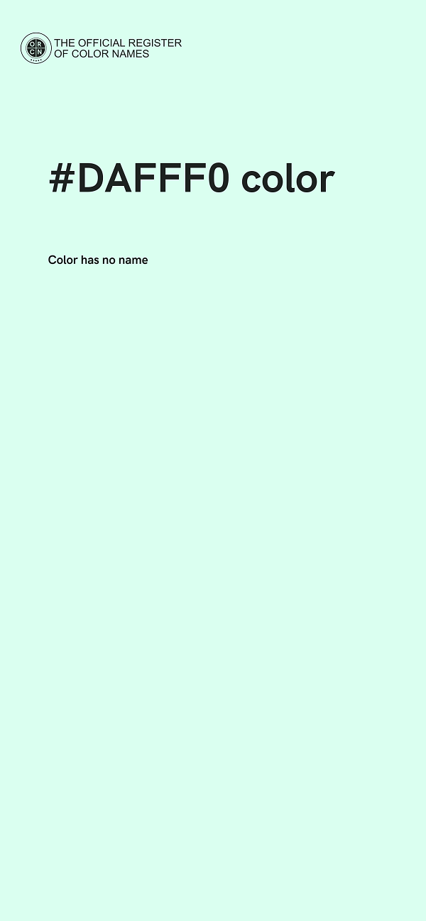 #DAFFF0 color image