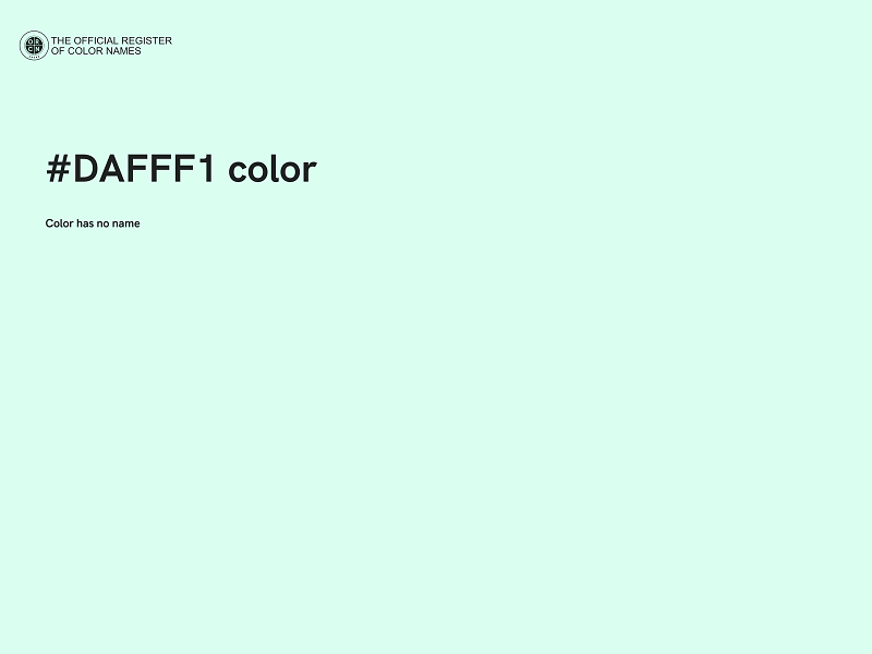 #DAFFF1 color image