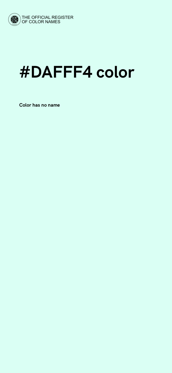#DAFFF4 color image