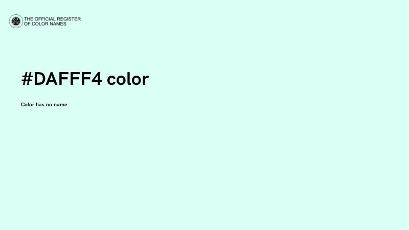 #DAFFF4 color image