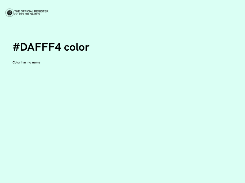 #DAFFF4 color image