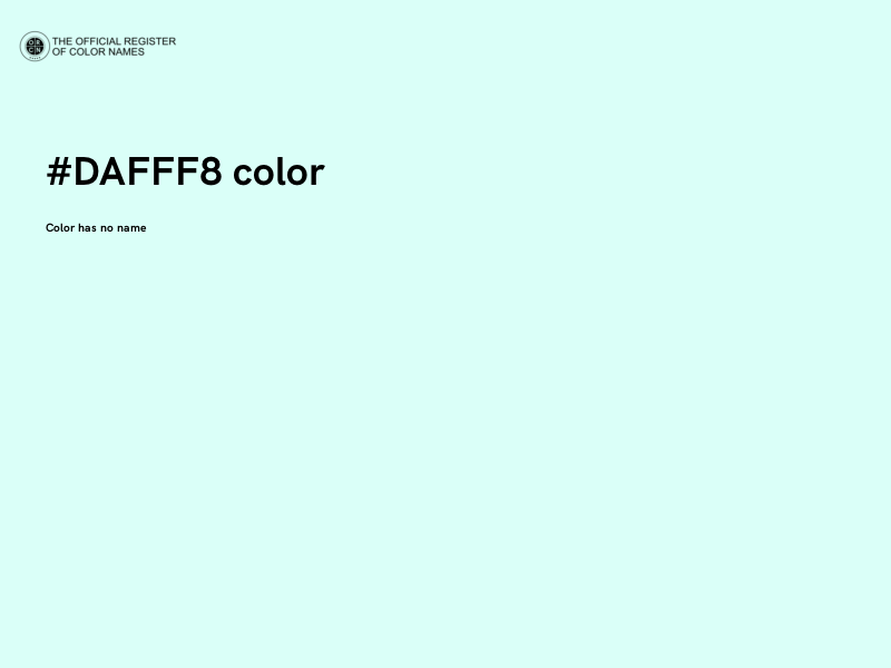 #DAFFF8 color image
