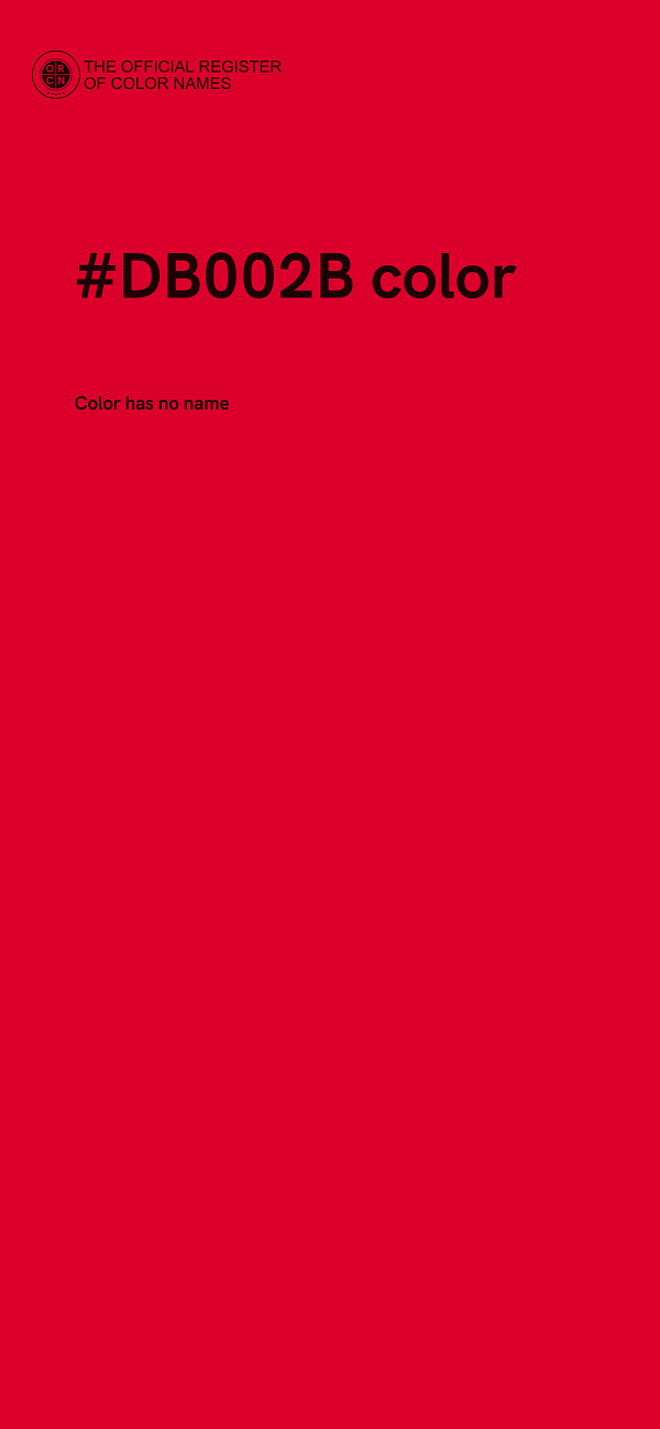 #DB002B color image