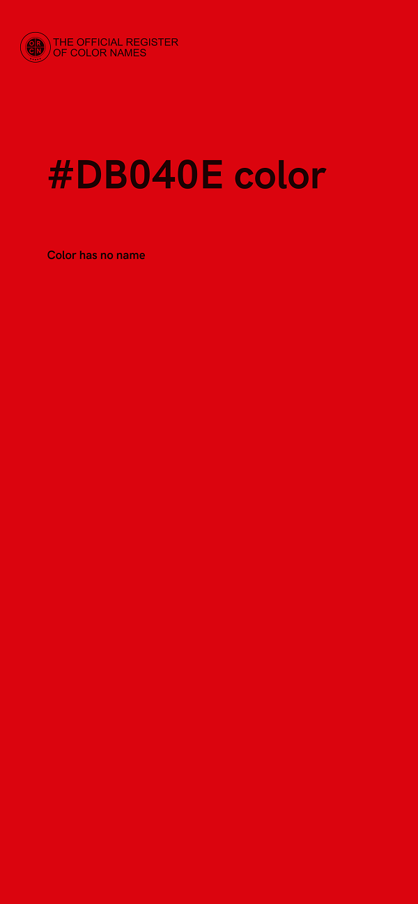 #DB040E color image