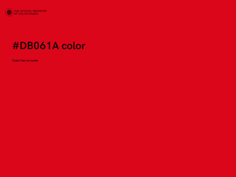 #DB061A color image