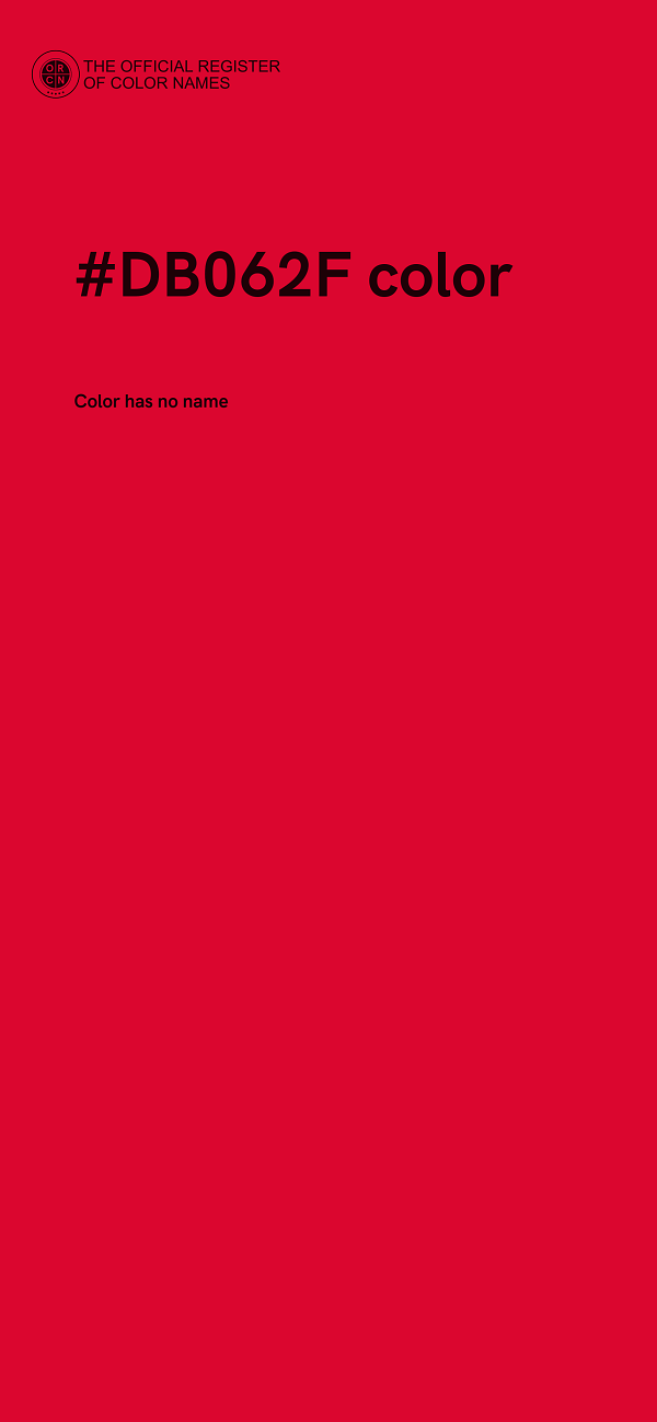 #DB062F color image