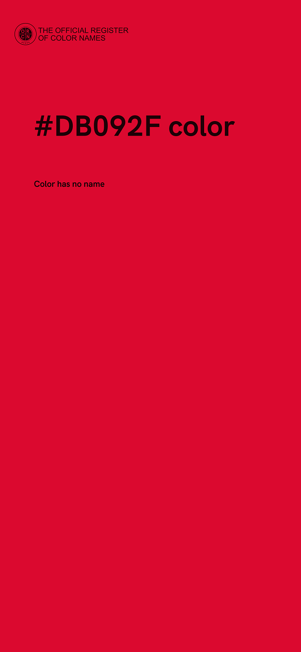 #DB092F color image