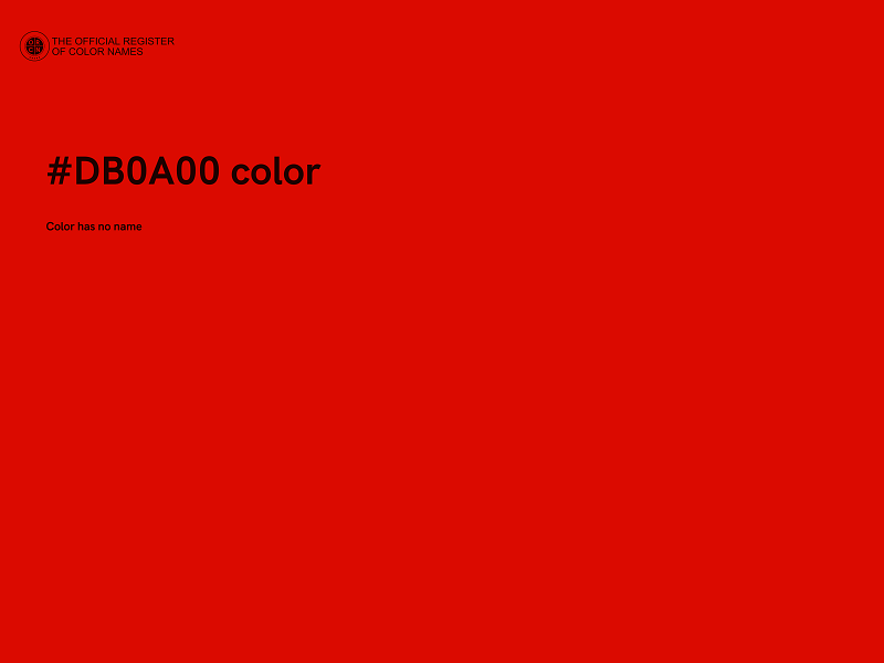 #DB0A00 color image