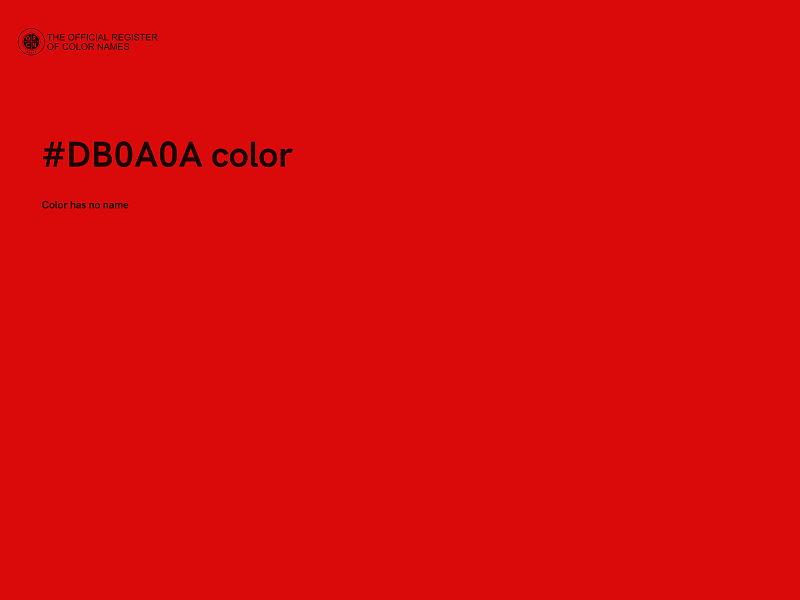 #DB0A0A color image