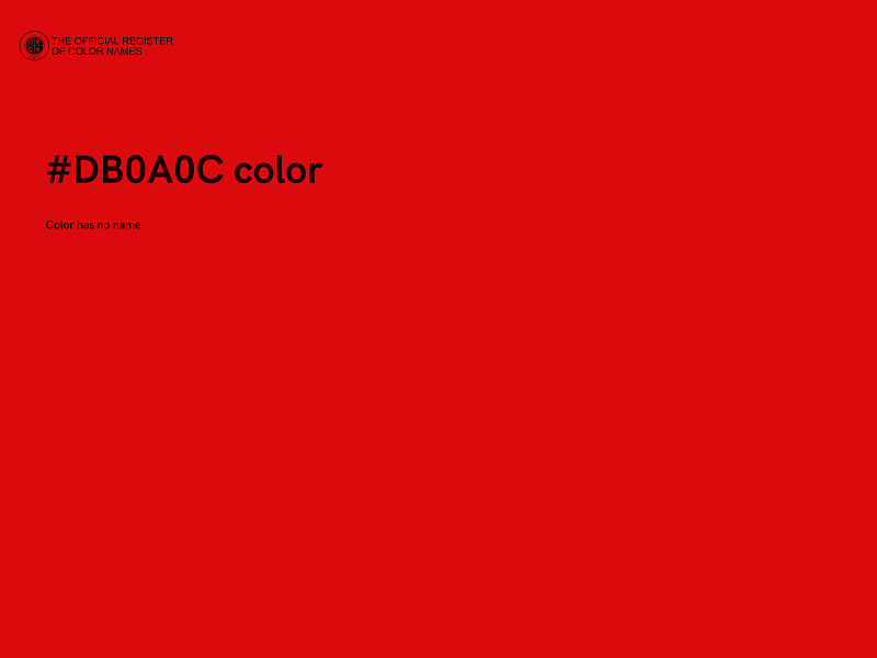 #DB0A0C color image