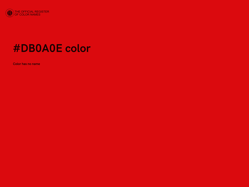 #DB0A0E color image