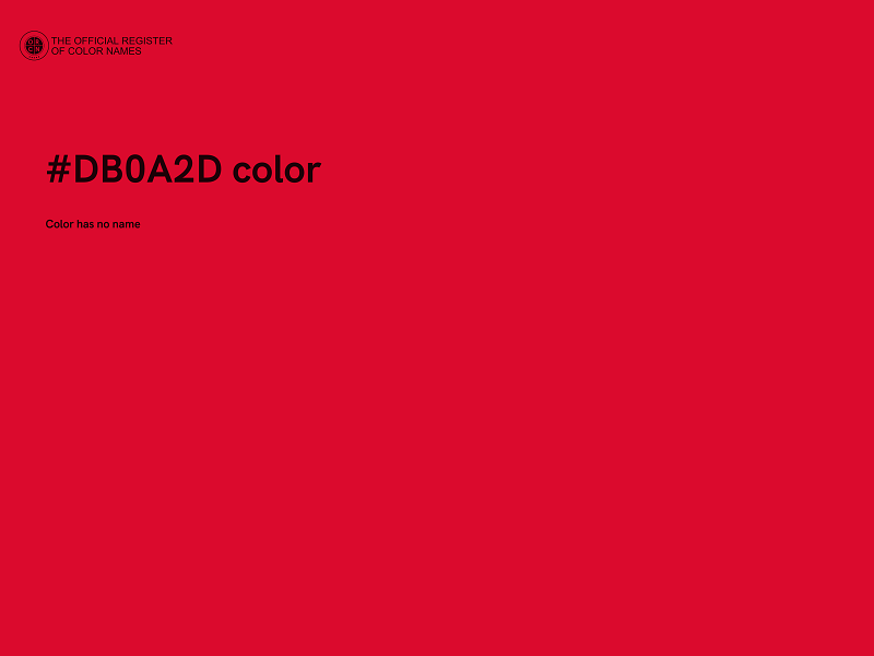 #DB0A2D color image