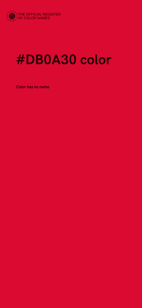 #DB0A30 color image