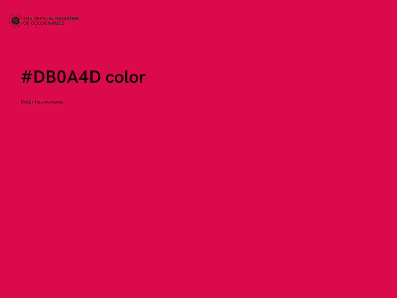 #DB0A4D color image