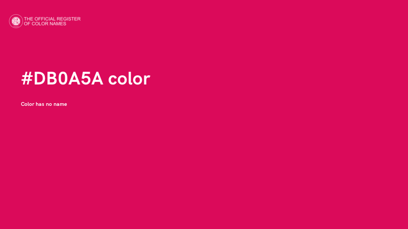 #DB0A5A color image