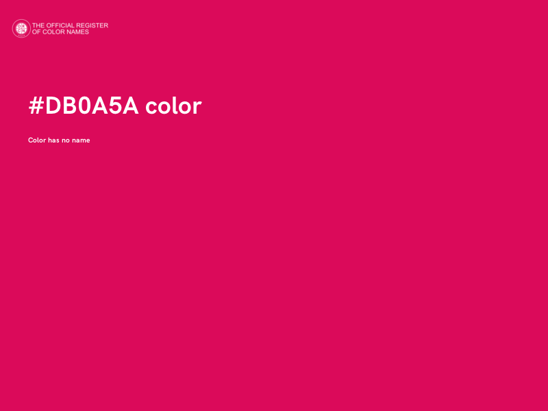 #DB0A5A color image