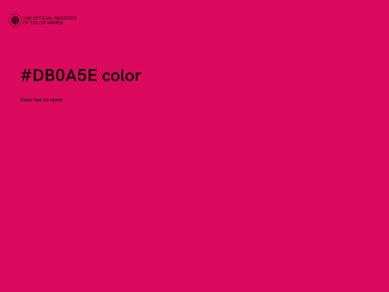 #DB0A5E color image