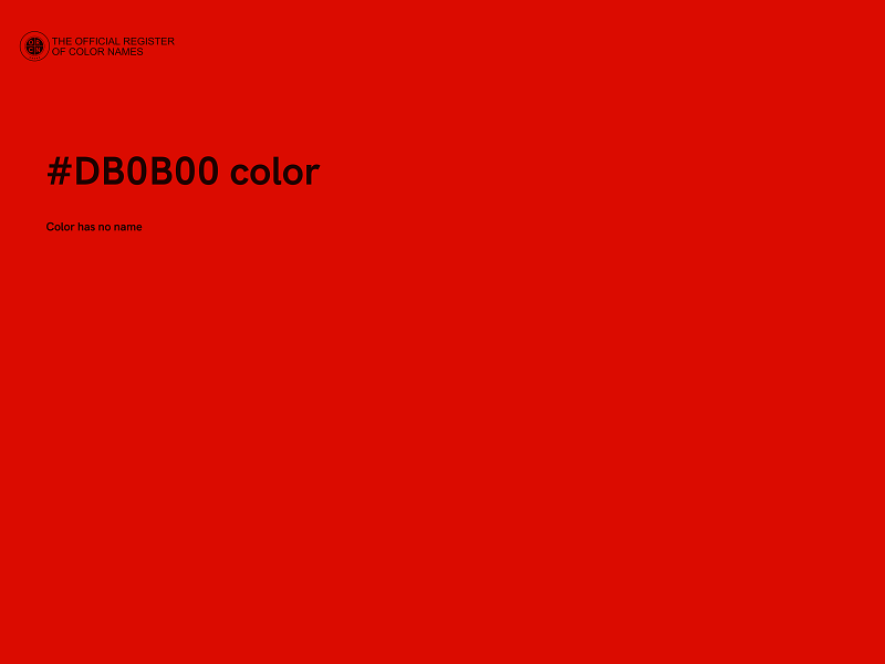 #DB0B00 color image