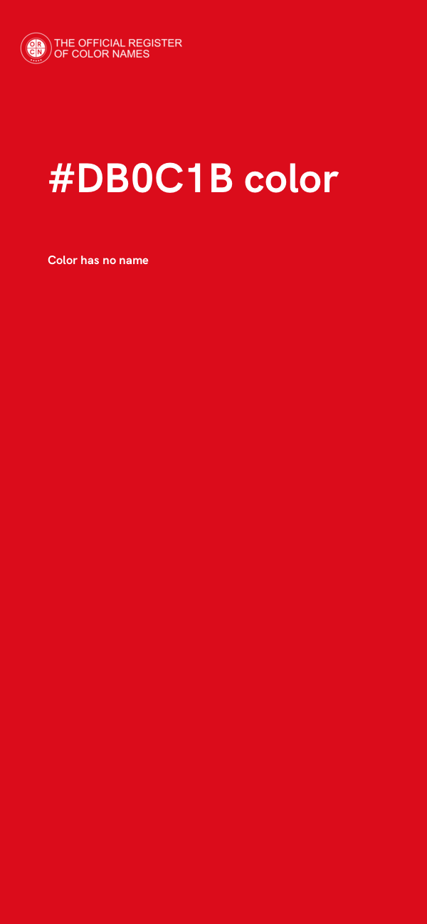 #DB0C1B color image