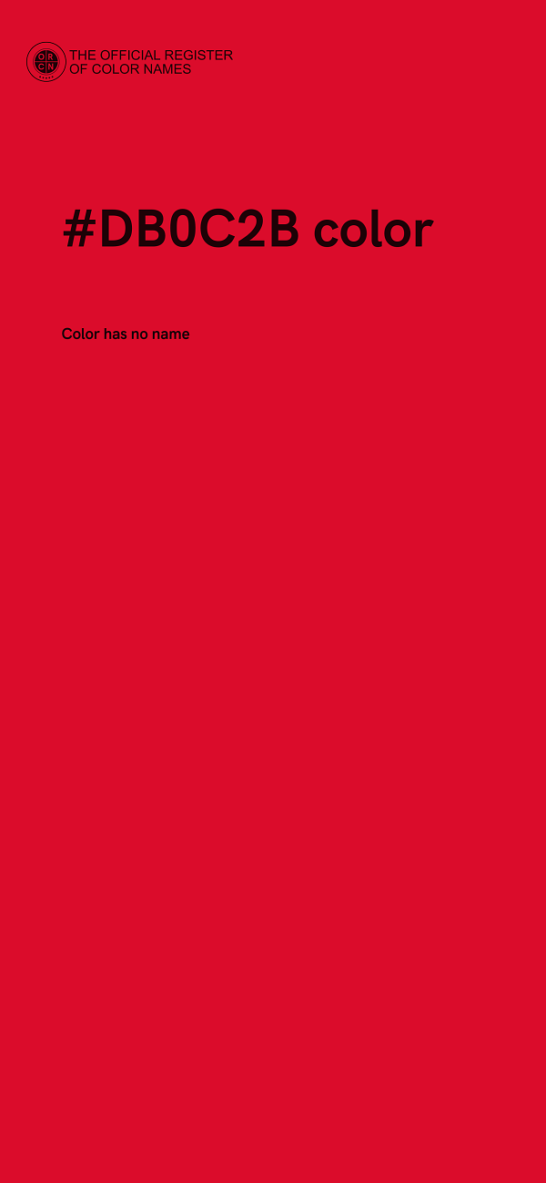 #DB0C2B color image