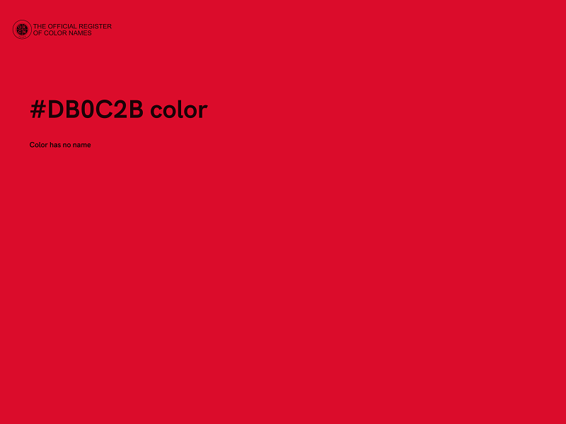 #DB0C2B color image