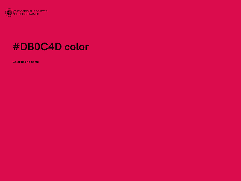 #DB0C4D color image