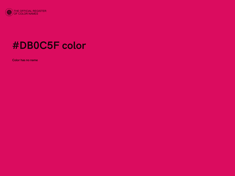 #DB0C5F color image