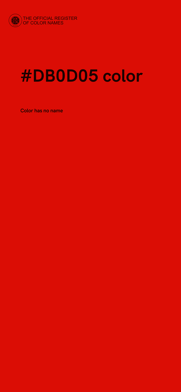 #DB0D05 color image