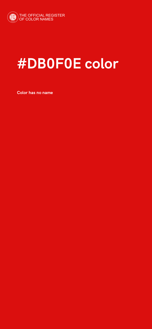 #DB0F0E color image