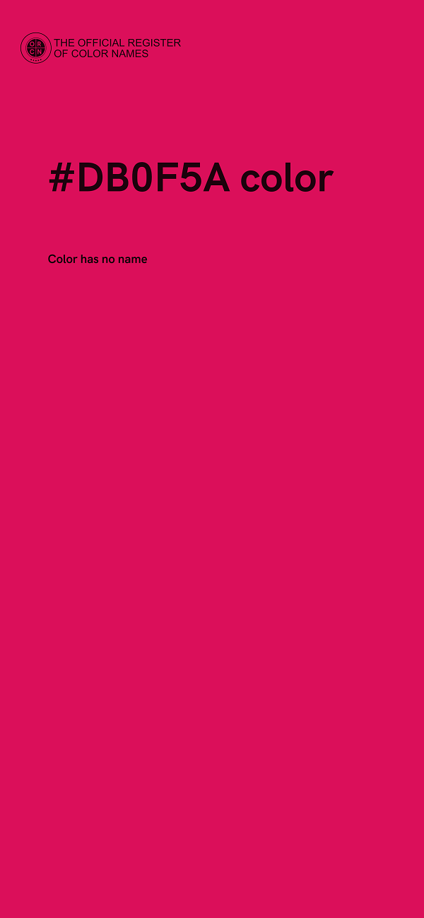 #DB0F5A color image