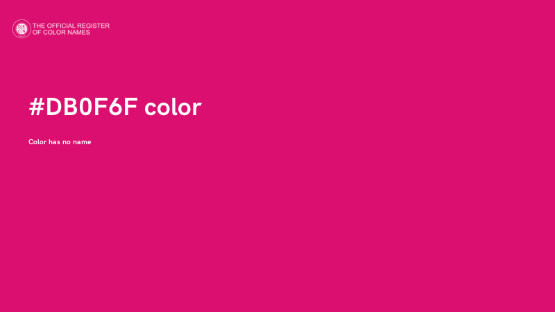 #DB0F6F color image
