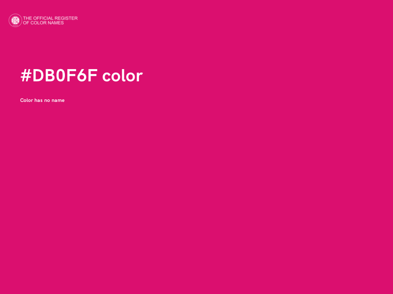 #DB0F6F color image