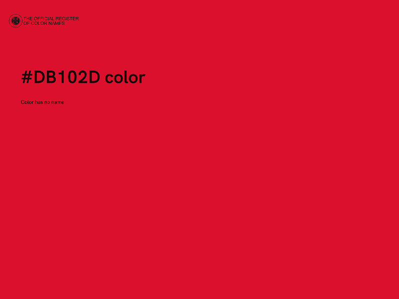 #DB102D color image
