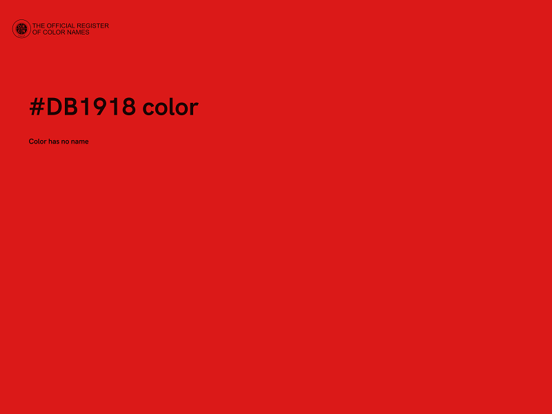 #DB1918 color image