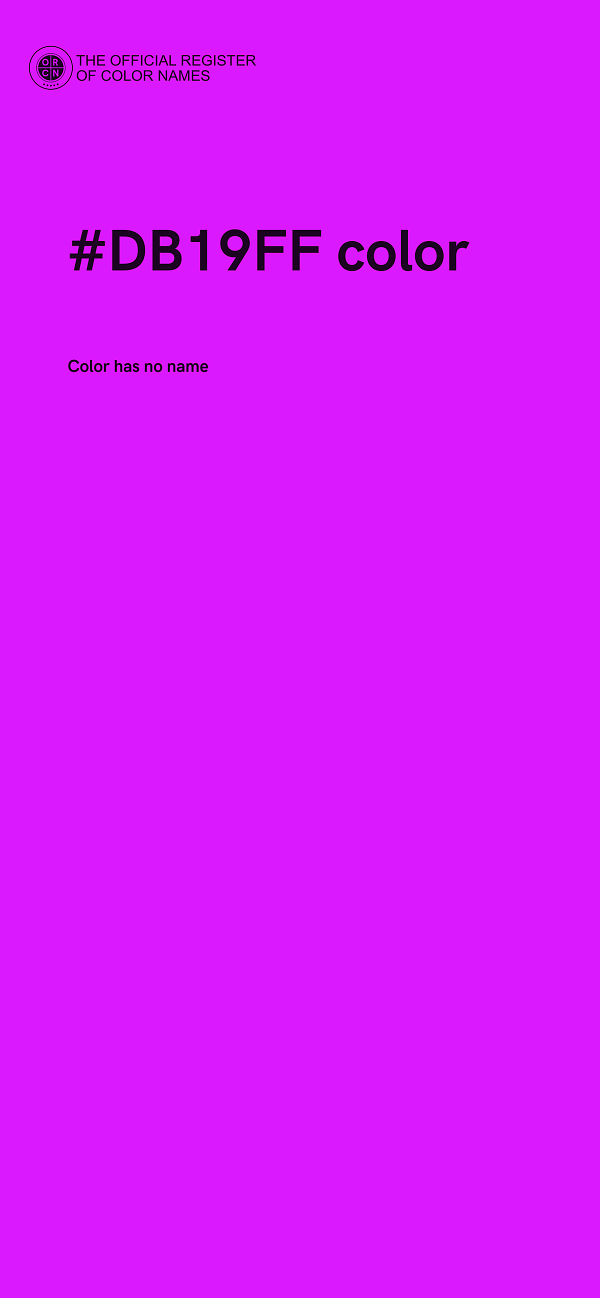 #DB19FF color image