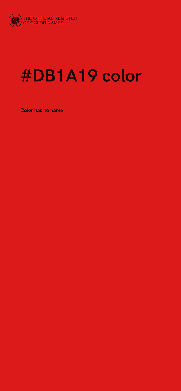 #DB1A19 color image