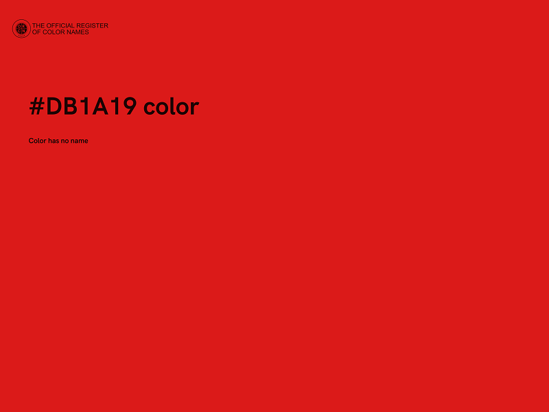#DB1A19 color image