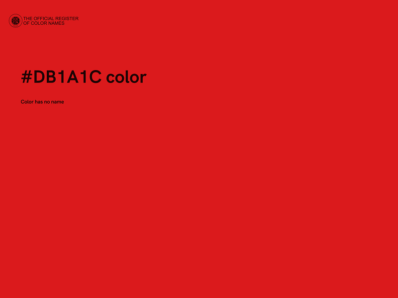 #DB1A1C color image