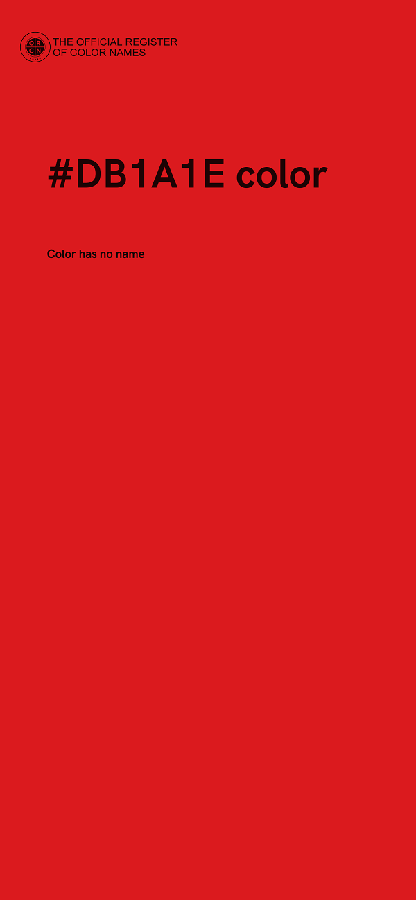 #DB1A1E color image
