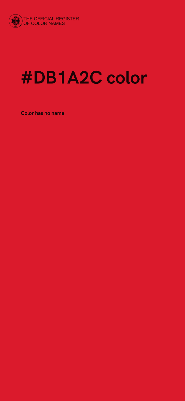 #DB1A2C color image