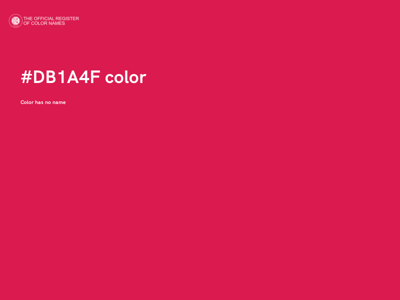 #DB1A4F color image
