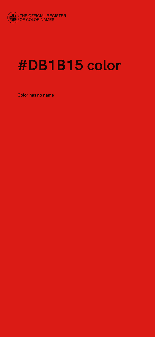#DB1B15 color image