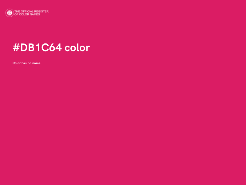 #DB1C64 color image