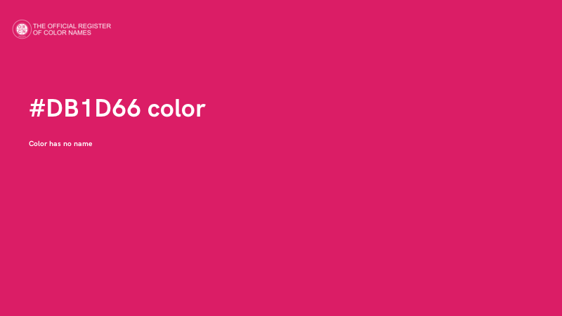 #DB1D66 color image