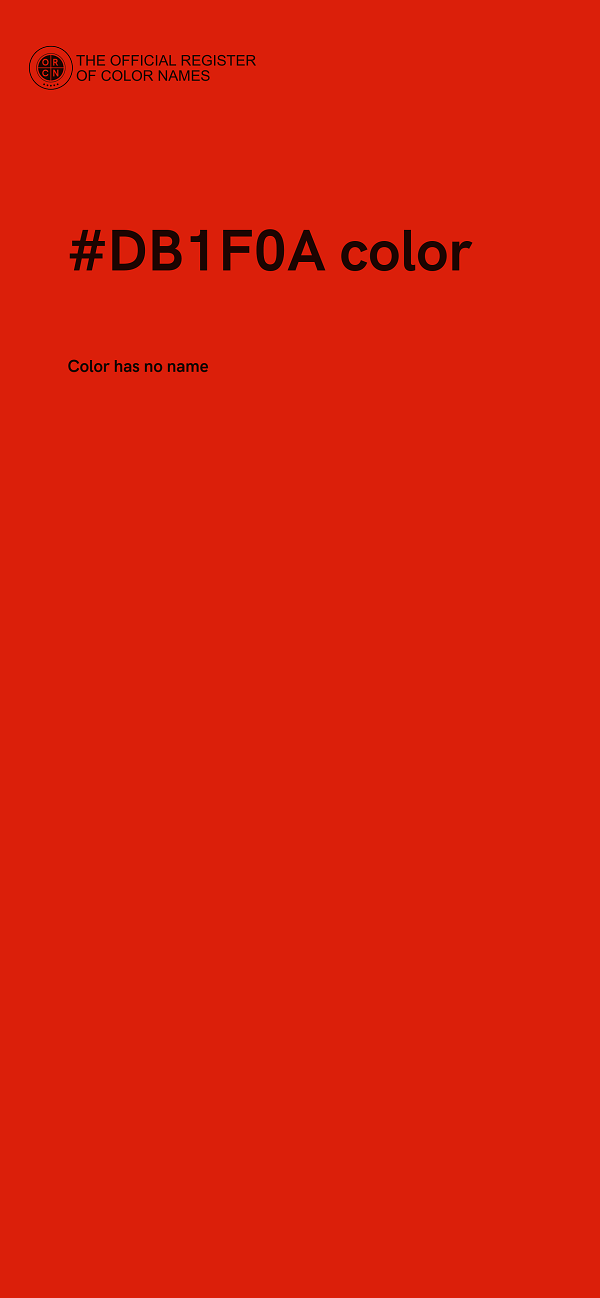 #DB1F0A color image
