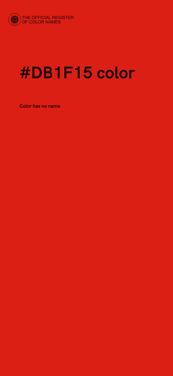 #DB1F15 color image