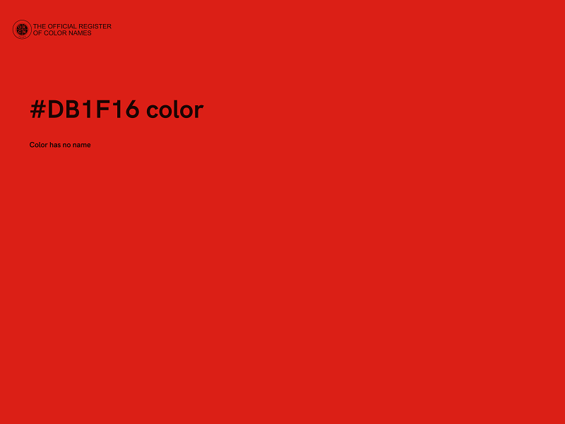 #DB1F16 color image