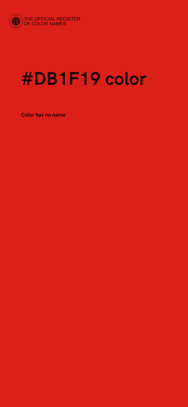 #DB1F19 color image